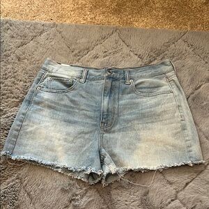 American Eagle Outfitters Blue Jean Shorts Frayed Hem Vintage Look